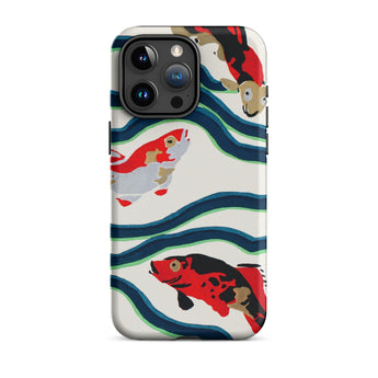 Pesce Koi - Custodia per iPhone Sea Life Pochoir di E.a. Seguy, 15 Pro Max / Opaca, Custodie per telefoni cellulari, Toby Leon