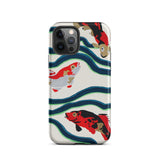 Koi Fish - E.a. Seguy Pochoir Sea Life Phone Case Iphone 12 Pro / Matte Koi Fish Patterned Phone Case Seguy Pochoir Sea, Sea Life, Life