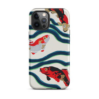 Koi Fish - E.a. Seguy Pochoir Sea Life Phone Case Iphone 12 Pro Max / Matte Koi Fish Patterned Phone Case Seguy Pochoir Sea, Sea Life, Life