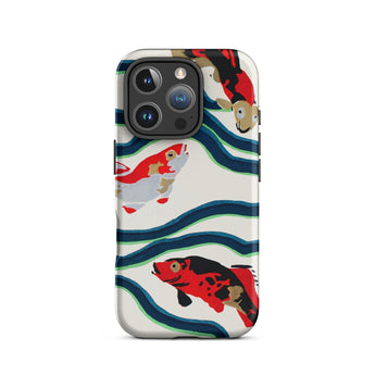 Koi Fish - E.a. Seguy Pochoir Sea Life Phone Case Iphone 16 Pro / Matte Koi Fish Patterned Phone Case Seguy Pochoir Sea, Sea Life, Life
