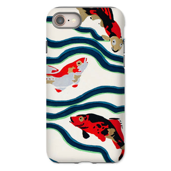 Koi Fish - E.a. Seguy Pochoir Sea Life Phone Case Iphone 8 / Matte Koi Fish Patterned Phone Case Seguy Pochoir Sea, Sea Life, Life Iphone