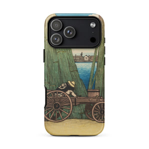 Komagata Kashi - Hasui Kawase Phone Case Iphone 17 Pro Max / Matte Iphone 12 Pro Max Case Rustic Wooden Cart Hasui Kawase Captures,