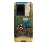 Komagata Kashi - Hasui Kawase Phone Case Samsung Galaxy S20 Ultra / Matte Vintage-style Illustration Man Yellow Hat Wooden Captures,