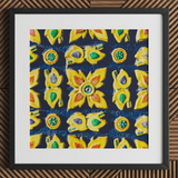 Kosala - Traditioneller Thailand-Mosaik-Kunstdruck / Leinwand, 12x12’’ / 31x31cm / Schwarzer Rahmen / Passepartout, Poster, Drucke & visuelle Kunstwerke, Toby