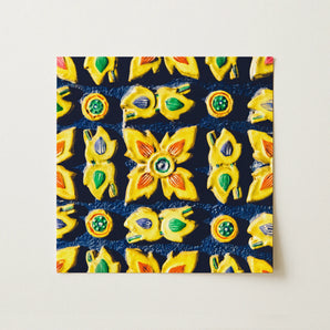 Kosala - Traditional Thailand Mosaic Art Print / Canvas, 12x12’’ / 31x31cm / Unframed / no Border, Posters Prints & Visual Artwork, Toby