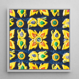 Kosala - Traditional Thailand Mosaic Art Print / Canvas, 12x12’’ / 31x31cm / White Frame, Posters Prints & Visual Artwork, Toby Leon