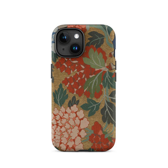 K’ossu Fragment - Qing Dynasty Floral Textile Phone Case, Iphone 15 / Matte, Mobile Cases, Toby Leon