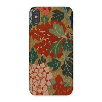 K’ossu Fragment - Qing Dynasty Floral Textile Phone Case, Iphone x / Matte, Mobile Cases, Toby Leon