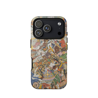 Krishna & Balarama che combattono il nemico - Custodia iPhone Harivamsa, 17 Pro / Opaca, Custodie per telefoni cellulari, Toby Leon