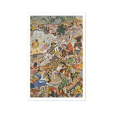 Krishna & Balarma Fighting the Enemy - Harivamsa Art Print / Canvas, 12x18’’ / 31x46cm / Unframed / White Border, Posters Prints Visual