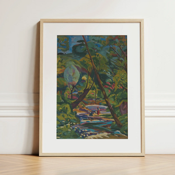 Kubinsky Stream - Arnold Peter Weisz Kubinccan Art Print / Canvas, 12x16’’ / 31x41cm / Natural Frame / Matboard, Posters Prints & Visual