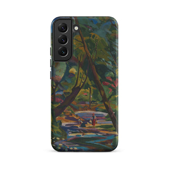 Kubinsky Stream - Arnold Peter Weisz Kubinccan Samsung Case, Galaxy S22 Plus / Matte, Smartphone Case Impressionistic Painting Park Scene