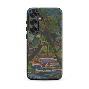 Kubinsky Stream - Arnold Peter Weisz Kubinccan Samsung Case, Galaxy S25 Plus / Matte, Phone Case Colorful Impressionistic Park Scene