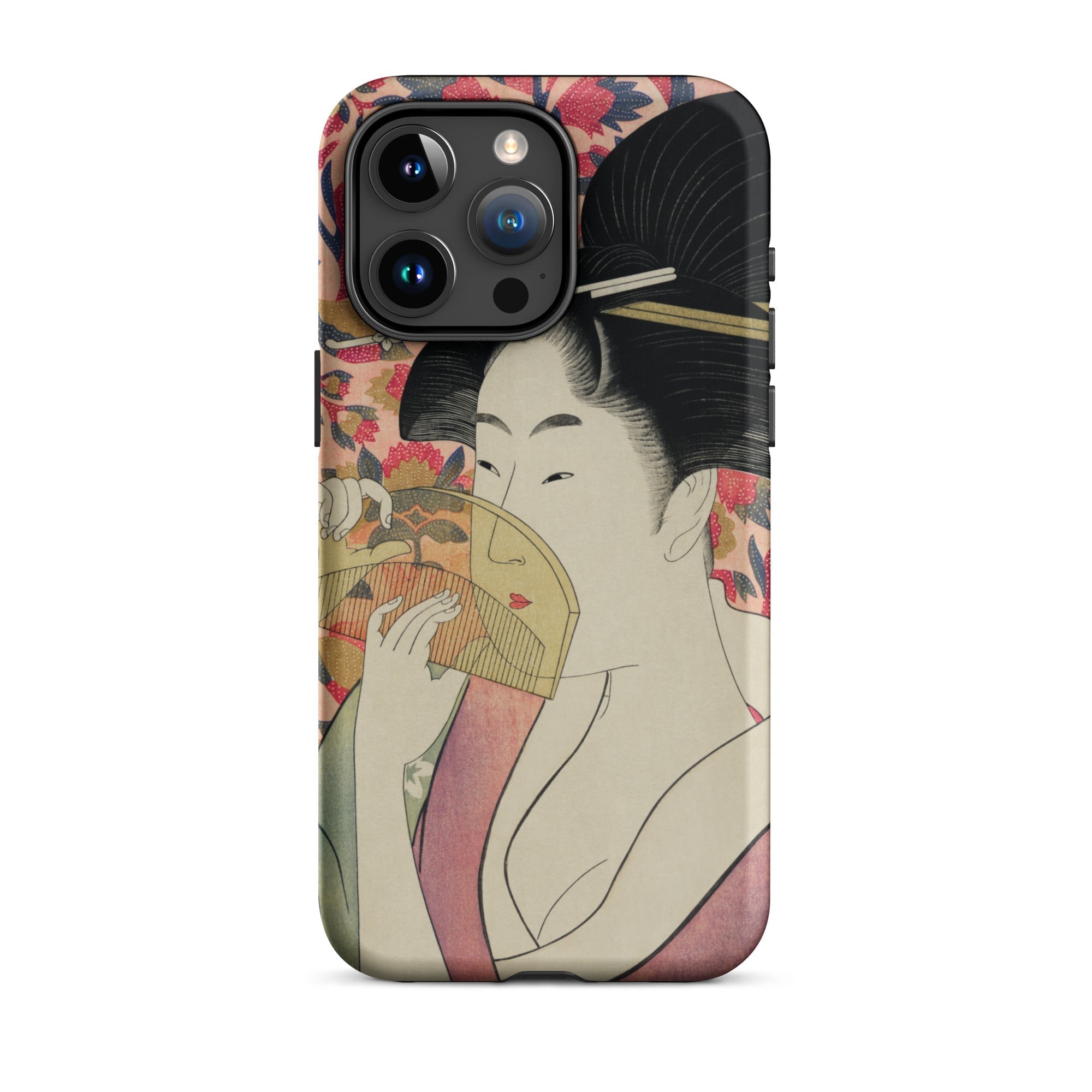 Kushi Kitagawa Utamaro Ukiyo e Iphone Case, 15 Pro Max / Matte, Phone Case Geisha Design