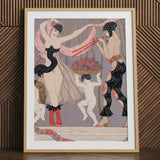 La Danse Des Fleurs - George Barbier 1920s Art Print, 24x32’’ / 61x81cm / Natural Frame / Matboard, Posters Prints & Visual Artwork, Toby
