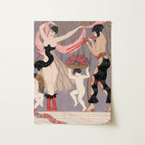 La Danse Des Fleurs - George Barbier 1920s Art Print Deco-style Illustrated Notepad Stylized Figures Black Pink Georges Barbier’s,