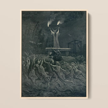 La Danse Du Sabbat - Emile Bayard Art Print / Canvas, 12x16’’ / 31x41cm / Natural Frame, Posters Prints & Visual Artwork, Toby Leon