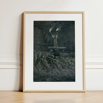 La Danse Du Sabbat - Emile Bayard Art Print / Canvas, 12x16’’ / 31x41cm / Natural Frame / Matboard, Posters Prints & Visual Artwork, Toby