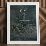 La Danse Du Sabbat - Emile Bayard Art Print / Canvas Framed Dark Fantasy Art Print Danse Sabbat, Horned Officiant Towers, Emile Bayard