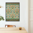 La Decoration Arabe 33 - Emile Prisse D’avennes Framed Canvas, Framed Decorative Print Ornate Floral Geometric Pattern Green