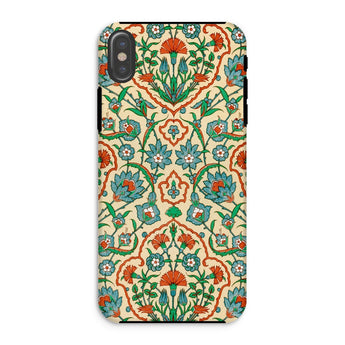 La Decoration Arabe 33 - Emile Prisse D’avennes Iphone Case, Xs / Matte, Ornate Floral Patterned Phone Case Intricate Designs Green