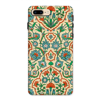 La Decoration Arabe 33 - Emile Prisse D’avennes Phone Case Iphone 8 Plus / Matte Ornate Floral Patterned Phone Case Vibrant Colors