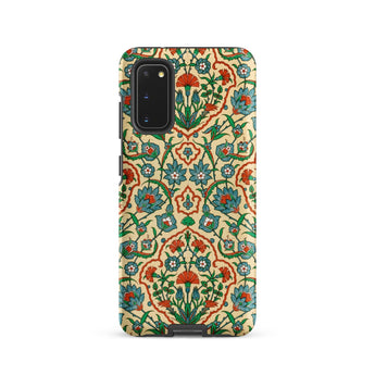 La Decoration Arabe 33 - Emile Prisse D’avennes Phone Case Samsung Galaxy S20 / Matte Phone Case Intricate Symmetrical Floral Pattern Teal