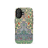 La Decoration Arabe 36 - Emile Prisse D’avennes Art Phone Case Iphone 17 / Matte Green Blue Floral Patterned Phone Case Geometric Design