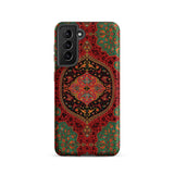La Decoration Arabe 40 & 41 - Emile Prisse D’avennes Phone Case Samsung Galaxy S21 / Matte Vibrant Red Green Patterned Phone Case Intricate