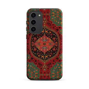 La Decoration Arabe 40 & 41 - Emile Prisse D’avennes Phone Case Samsung Galaxy S23 Plus / Matte Vibrant Red Green Ornate Rug-patterned