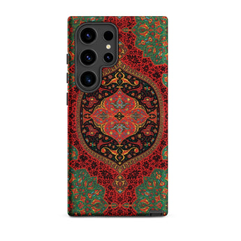 La Decoration Arabe 40 & 41 - Emile Prisse D’avennes Phone Case Samsung Galaxy S24 Ultra / Matte Red Green Ornate Patterned Phone Case