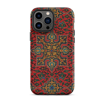 La Decoration Arabe 5 & 6 - Emile Prisse D’avennes Iphone Case 13 Pro Max / Matte Red Patterned Phone Case Decoration Arabe Plate, Arabian