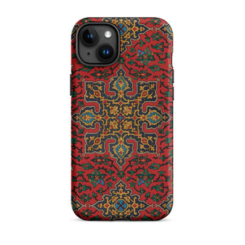La Decoration Arabe 5 & 6 - Emile Prisse D’avennes Iphone Case 15 Plus / Matte Red Patterned Phone Case Decoration Arabe Plate, Arabian