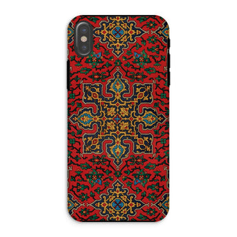 La Decoration Arabe 5 & 6 - Emile Prisse D’avennes Iphone Case Xs / Matte Ornate Phone Case Vibrant Red Multicolored Middle