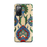 La Decoration Arabe 51 - Emile Prisse D’avennes Art Phone Case Samsung Galaxy S20 Fe / Matte Beige Phone Case Adorned Intricate Blue Green