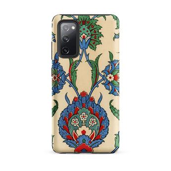 La Decoration Arabe 51 - Emile Prisse D’avennes Art Phone Case Samsung Galaxy S20 Fe / Matte Beige Phone Case Adorned Intricate Blue Green
