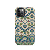La Decoration Arabe 52 - Emile Prisse D’avennes Phone Case Iphone 12 Pro / Matte Phone Case Intricate Blue Green Cream Floral Pattern émile