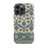 La Decoration Arabe 52 - Emile Prisse D’avennes Phone Case Iphone 13 Pro Max / Matte Cream-colored Phone Case Adorned Intricate Blue Green