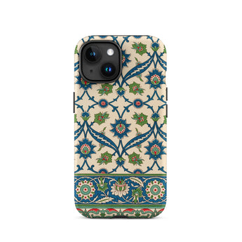 La Decoration Arabe 52 - Emile Prisse D’avennes Phone Case Iphone 15 / Matte Decorative Phone Case Intricate Blue Green Red Floral émile