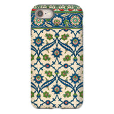 La Decoration Arabe 52 - Emile Prisse D’avennes Phone Case Iphone 8 / Matte Decorative Phone Case Intricate Floral Geometric Pattern Blue