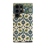 La Decoration Arabe 52 - Emile Prisse D’avennes Phone Case Samsung Galaxy S24 Ultra / Matte Phone Case Intricate Blue Green Floral Pattern