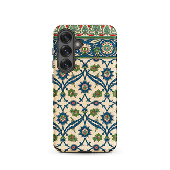 La Decoration Arabe 52 - Emile Prisse D’avennes Phone Case Samsung Galaxy S25 / Matte Phone Case Intricate Blue Green Floral Tile Pattern