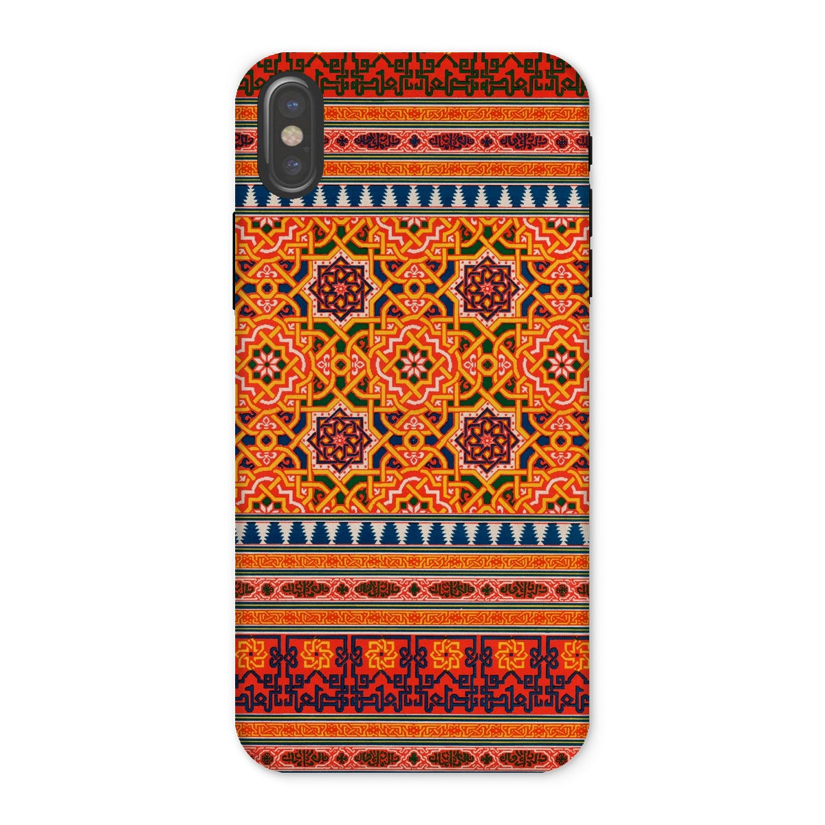 La Decoration Arabe 9 + 10 - Emile Prisse D’avennes Iphone Case, x / Matte, Colorful Patterned Phone Case Intricate Geometric Floral Designs