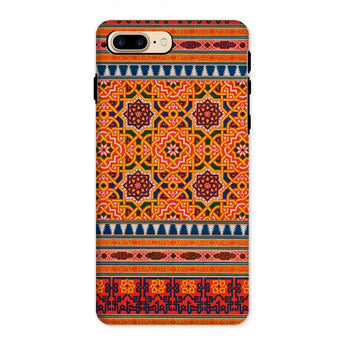 La Decoration Arabe 9 + 10 - Emile Prisse D’avennes Phone Case Iphone 8 Plus / Matte Colorful Patterned Phone Case Intricate Geometric