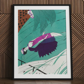 La Morte D’amour - Charles Martin 1920s Art Print / Canvas Framed Stylized Illustration Woman Purple Dark Martin’s ?La D’amour’, Avant-garde