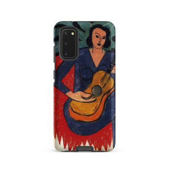 La Musique - Henri Matisse Fauvist Phone Case Samsung Galaxy S20 / Matte Phone Case Stylized Illustration Woman Blue Red Attire Henri