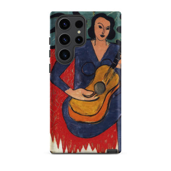 La Musique - Henri Matisse Fauvist Phone Case Samsung Galaxy S23 Ultra / Matte Blue Red Artistic Phone Case Stylized Woman Acoustic Henri