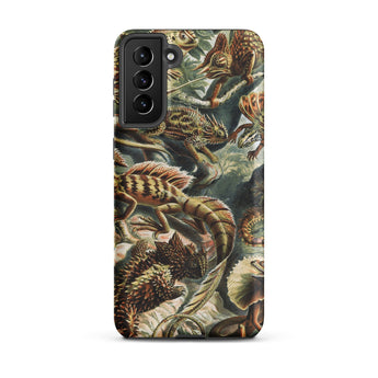 Lacertilia - Ernst Haeckel Lizard Taxonomy Phone Case, Samsung Galaxy S21 Plus / Matte, Mobile Cases, Toby Leon