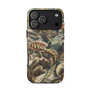 Lacertilia - Ernst Haeckel Lizard Taxonomy Phone Case, Ernst Haeckel Lizard, Lizard Taxonomy Iphone Case, Coiled Silence