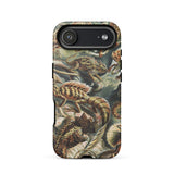 Lacertilia - Ernst Haeckel Lizard Taxonomy Phone Case Iphone 17 Air / Matte Iphone 12 Case Prehistoric Marine Life Design Black Ernst